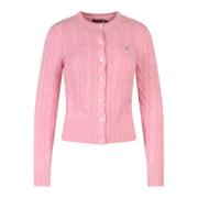 Geborduurde Katoenen Cardigan Polo Ralph Lauren , Pink , Dames