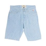 Gestreepte katoenen Bermuda shorts Roy Roger's , White , Heren