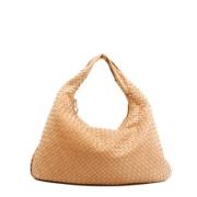 Pre-owned Leather handbags Bottega Veneta Vintage , Beige , Dames