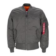 Omkeerbare Grijze Bomberjack met Rits Alpha Industries , Gray , Heren