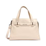 Elegante Leren Handtas Orciani , Beige , Dames