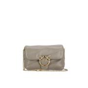 Love Puff Micro Schoudertas Pinko , Beige , Unisex