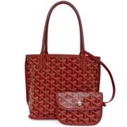 Pre-owned Leather shoulder-bags Goyard Vintage , Red , Dames