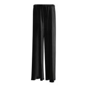 Zwarte Fluwelen Wijde Pijp Broek Blanca Vita , Black , Dames