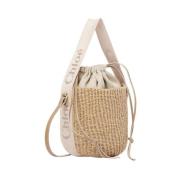 Beige Mandentas met Lintsluiting Chloé , Beige , Dames