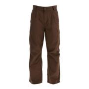 Cargo Poplin Broek met Zakken Carhartt Wip , Brown , Heren