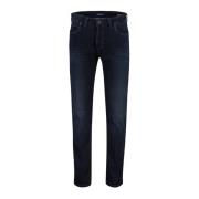 Donkerblauwe Denim Jeans met Patroon Gardeur , Blue , Heren