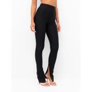 Stretch leggings met zijrits detail Pinko , Black , Dames