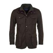 Heren Gewaxte Jas met 4 Zakken en Borstbeschermer Barbour , Green , He...