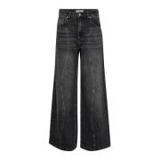 Wijde Pijp Wave Jeans Zwart Co'Couture , Black , Dames