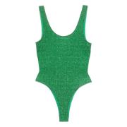 Groene Lurex Sportieve Badpak Oseree , Green , Dames