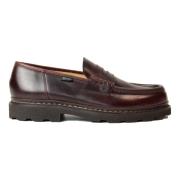 Leren Mocassin met Noorse Stiksels Paraboot , Brown , Heren