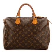 Pre-owned Canvas handbags Louis Vuitton Vintage , Brown , Dames