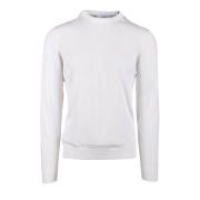 Katoenen Gebreide Top Alpha Studio , White , Heren