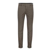 Bruine Katoenen Chino Broek Slim Fit Meyer , Brown , Heren