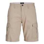 Cargo Shorts met riemlussen en zakken Jack & Jones , Beige , Heren