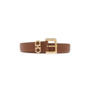 Leren riem Salvatore Ferragamo , Brown , Dames