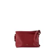 Rode Mini Crossbody Tas met Schouderband A.p.c. , Red , Dames