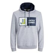 Logan Hoodie met Verstelbare Capuchon Jack & Jones , Gray , Heren