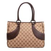 Pre-owned Canvas handbags Gucci Vintage , Brown , Dames