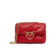 Rode Love Puff Mini Tas Pinko , Red , Dames