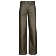 Bruine Hoge Taille Broek met Glans Marie Méro , Brown , Dames