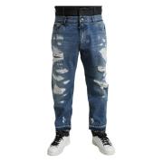 Straight Jeans Dolce & Gabbana , Blue , Heren