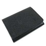 Pre-owned Leather wallets Louis Vuitton Vintage , Black , Heren