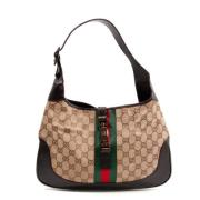 Pre-owned Canvas shoulder-bags Gucci Vintage , Brown , Dames