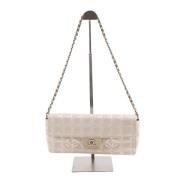 Pre-owned Leather shoulder-bags Chanel Vintage , Beige , Dames