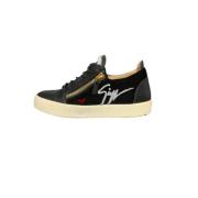 Pre-owned Leather sneakers Giuseppe Zanotti Pre-owned , Black , Dames