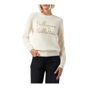 New Queen Sweater Beige Ribbed Collar Saint Barth , Brown , Dames