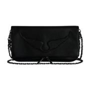 Zwarte leren Rock Pochette tas Zadig & Voltaire , Black , Dames