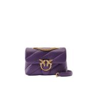 Paarse Love Puff Mini Tas Pinko , Purple , Dames