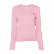 Fox Head Patch Sweatshirt Maison Kitsuné , Pink , Dames