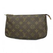 Pre-owned Fabric clutches Louis Vuitton Vintage , Brown , Dames