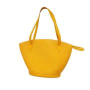 Pre-owned Leather totes Louis Vuitton Vintage , Yellow , Dames