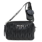 Pre-owned Leather shoulder-bags Miu Miu Pre-owned , Black , Dames