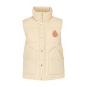 Puffer Vest Crown Style Sporty & Rich , Beige , Dames