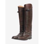 Pre-owned Canvas boots Hermès Vintage , Brown , Dames