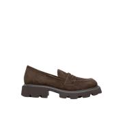 Mocassin met plat platform Alma EN Pena , Brown , Dames