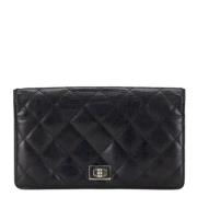 Pre-owned Leather wallets Chanel Vintage , Black , Dames