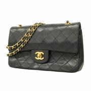 Pre-owned Leather shoulder-bags Chanel Vintage , Black , Dames