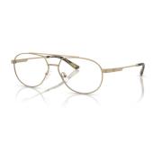 Matte Pale Gold Brilmontuur Emporio Armani , Yellow , Unisex