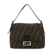 Pre-owned Canvas shoulder-bags Fendi Vintage , Brown , Dames