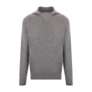 Luxe Cashmere Polo voor Mannen Brunello Cucinelli , Gray , Heren