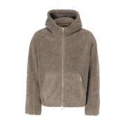 Taupe Fleecejas met capuchon Represent , Gray , Heren