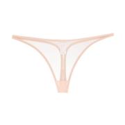 Make Up String Tanga Lingerie Eres , Beige , Dames