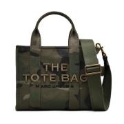 Camouflage Jacquard Geborduurd Logo Tas Marc Jacobs , Green , Dames