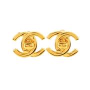 Pre-owned Metal chanel-jewelry Chanel Vintage , Yellow , Dames